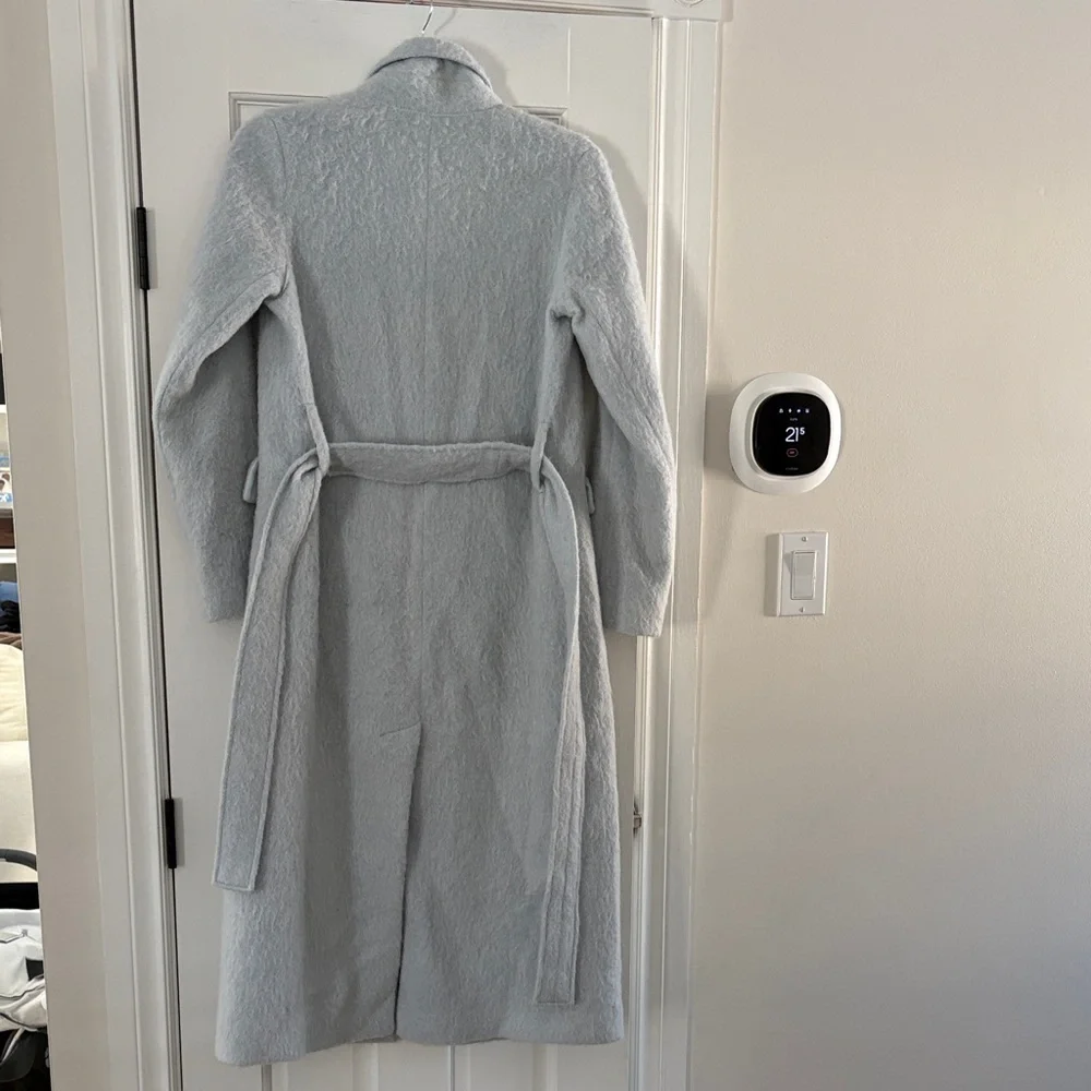 Vince Soft Blue gray Wool Blend Coat - Picture 5 of 6